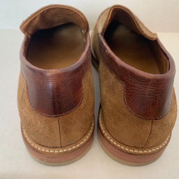 Lucchese Leather Moccasins Loafers After Ride Slip-On Shoes Mens Sz 8.5 Vibram - Picture 5 of 10